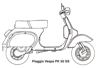 Piaggio Vespa PK 50 SS, year 1983 clipart