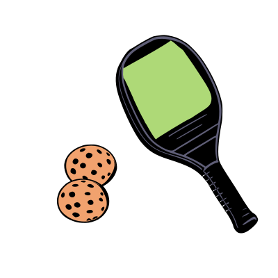 Pickleball and Paddle clipart