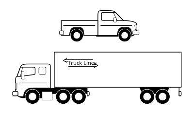Pickup et camion noirs clipart