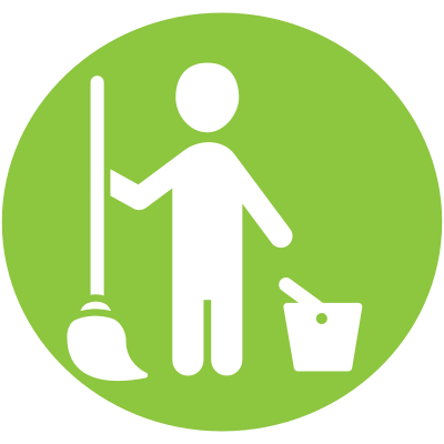 Picto man cleaning clipart