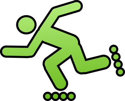 Pictogram roller man clipart