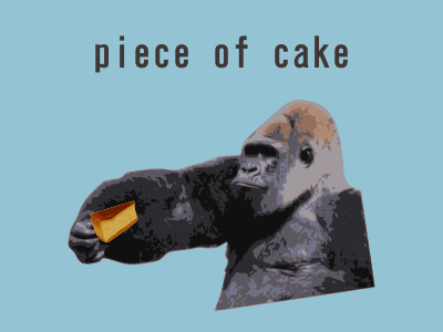 piece of cake-English idiom clipart