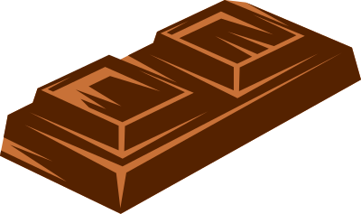 Piece of chocolate clipart