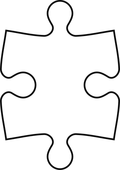 Piece of puzzle (symetric) clipart