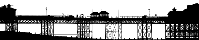 Pier Panorama Silhouette clipart