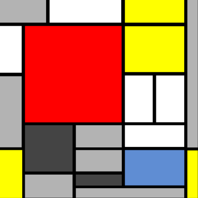 Piet Mondriaan - Composition with Large Red Plane, Yellow, Black, Grey and Blue clipart