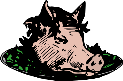 Pig Head Dinner clipart