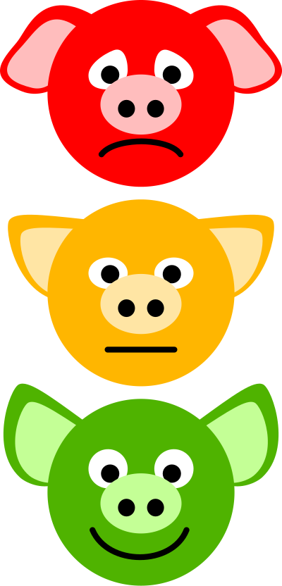 Pig Traffic Lights clipart