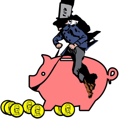 Piggy Bank Rider clipart