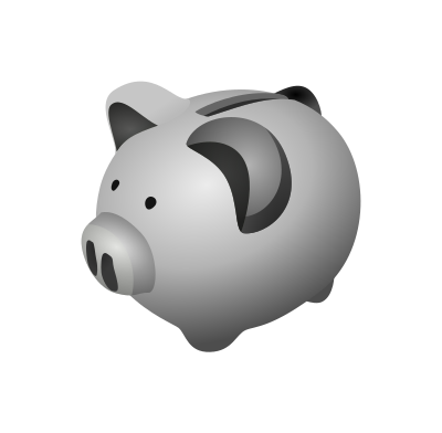 Piggybank Gray clipart