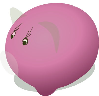 Piggybank-pink clipart