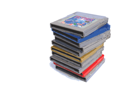 Pile Of Nintendo Game Boy Games clipart