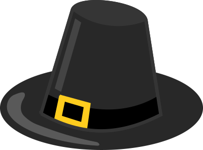 Pilgrim Hat with Black Band clipart