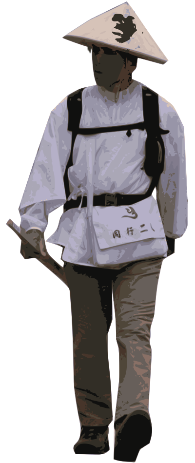 Pilgrim in Japan clipart