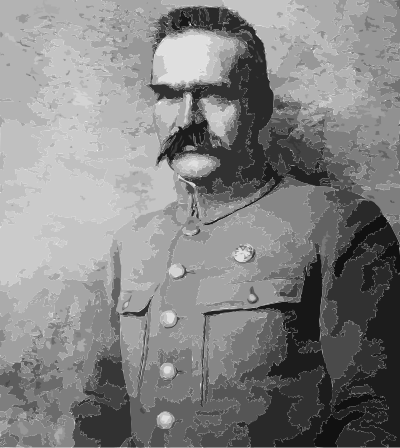Pilsudski 1910 1920 LOC hec 14263 restored clipart