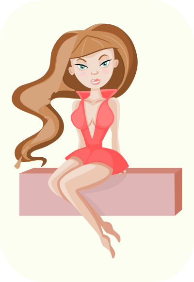 Pin up girl clipart