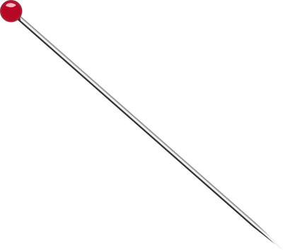 Pin with spherical head clipart