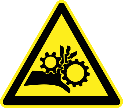 Pinch Point Warning Sign clipart