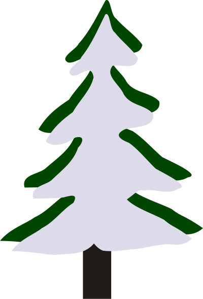 Pine in winter clipart