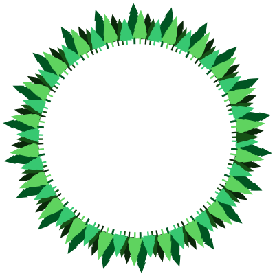 Pine Trees Frame Detailed clipart