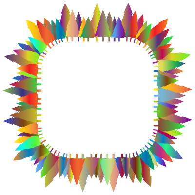Pine Trees Frame II Polyprismatic clipart