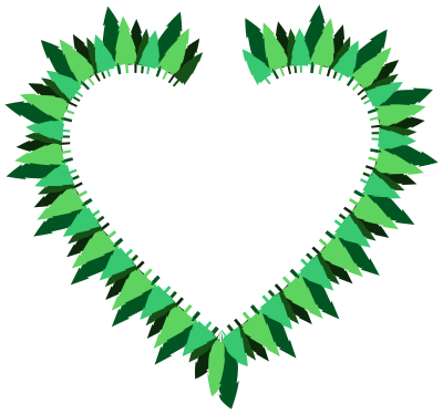Pine Trees Heart clipart