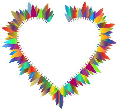 Pine Trees Heart Autumn clipart