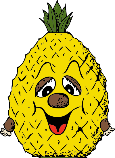 Pineapple head clipart