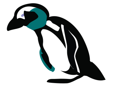 Pinguin downhill clipart