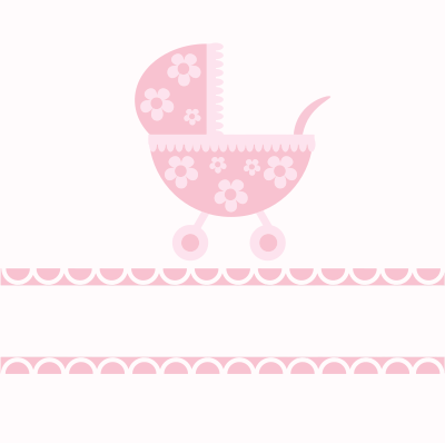 Pink Baby Stroller clipart