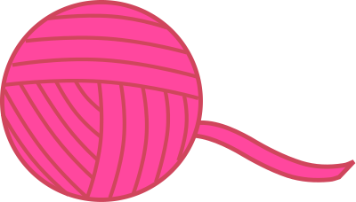 Pink Ball of Yarn clipart