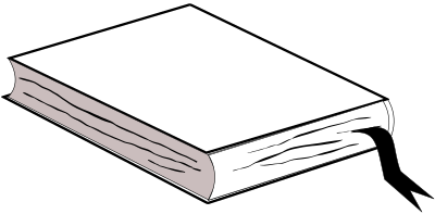 Pink Book with bookmark, no shadow clipart
