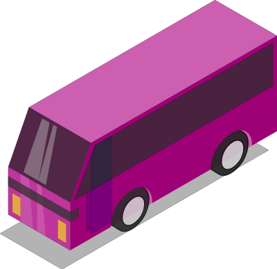 Pink bus clipart