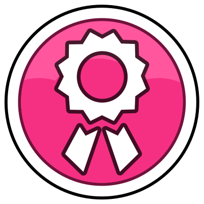 Pink button "Achievements" clipart