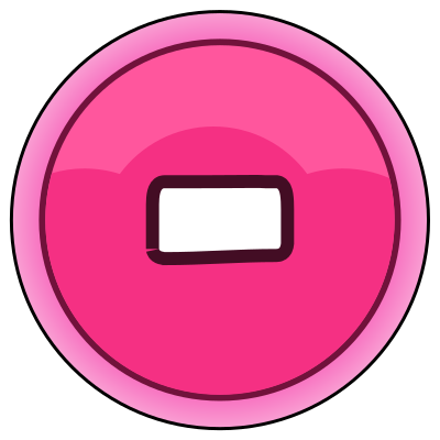 Pink button minus clipart