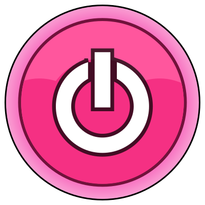 Pink button power clipart