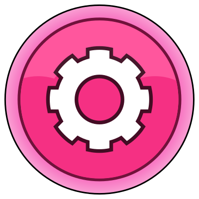 Pink button settings clipart