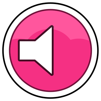 Pink button "Sound off" clipart