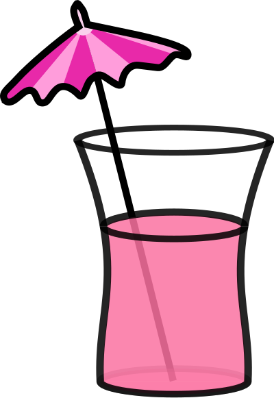 Pink cocktail clipart
