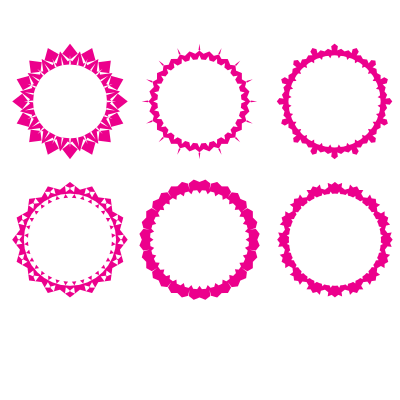 Pink decorative frames clipart