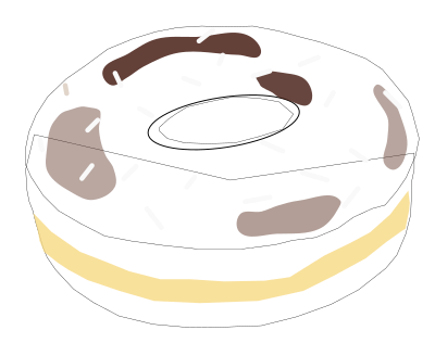 Pink Donut 2 clipart