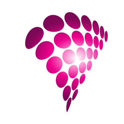 Pink dots logotype clipart