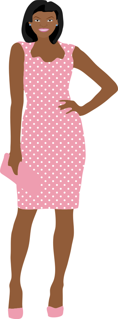 Pink Dress Lady clipart