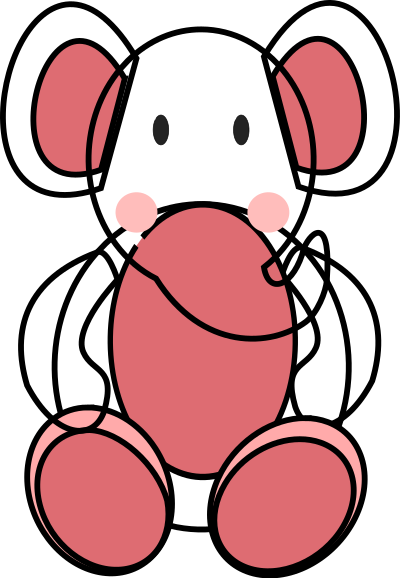 Pink elephant clipart