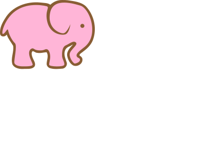 Pink elephant clipart