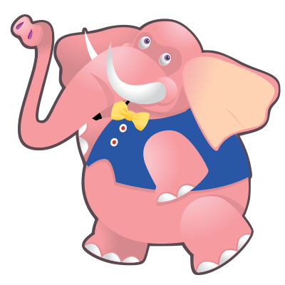 Pink Elephant clipart
