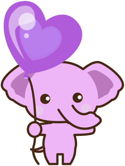 Pink Elephant Cartoon clipart