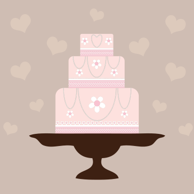 Pink Floral Cake clipart