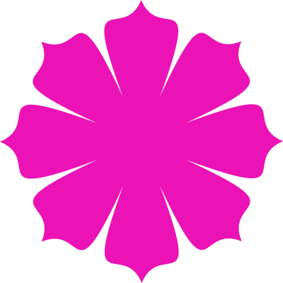 Pink flower Shape clipart