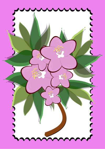 Pink flowers clipart